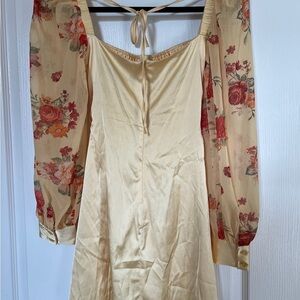 DANIELLE BERNSTEIN Cream Long Sleeve Sundress